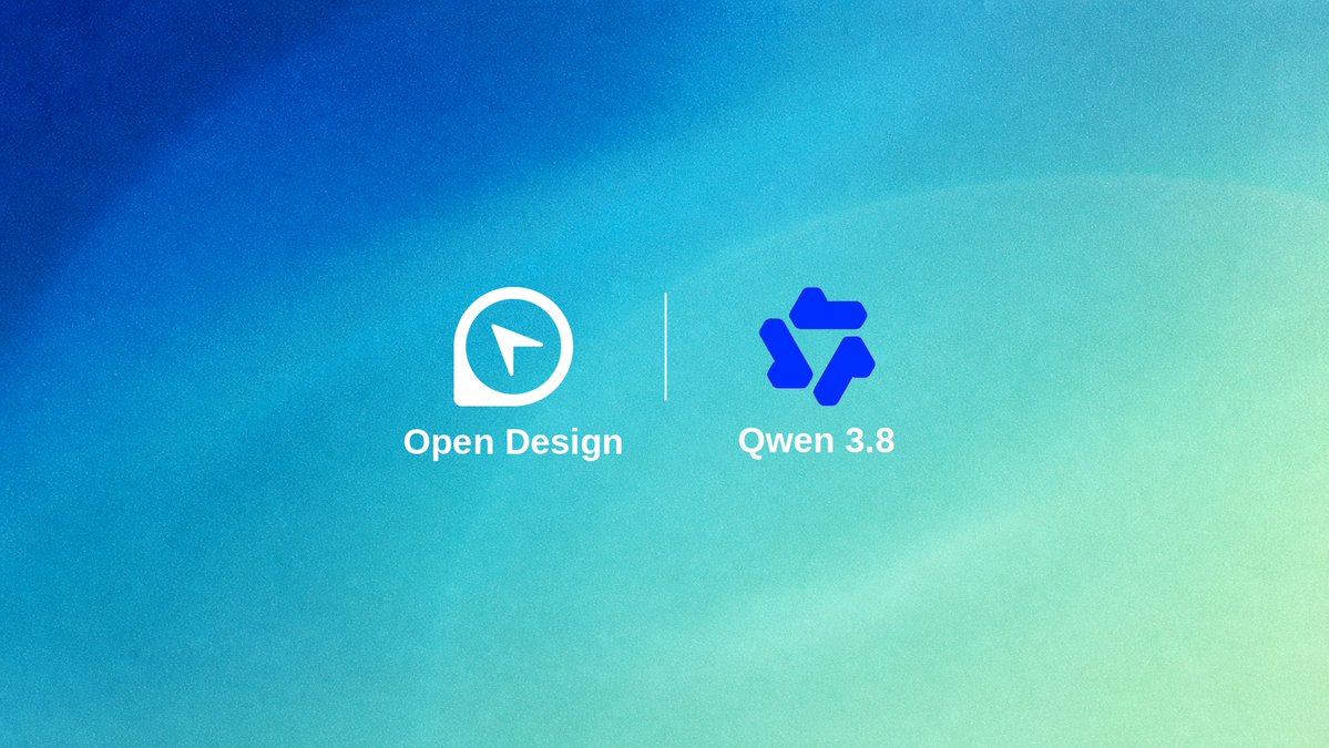 Qwen 3.8 Max 登陆 Open Design 平台，获 Web 开发榜单第二 配图
