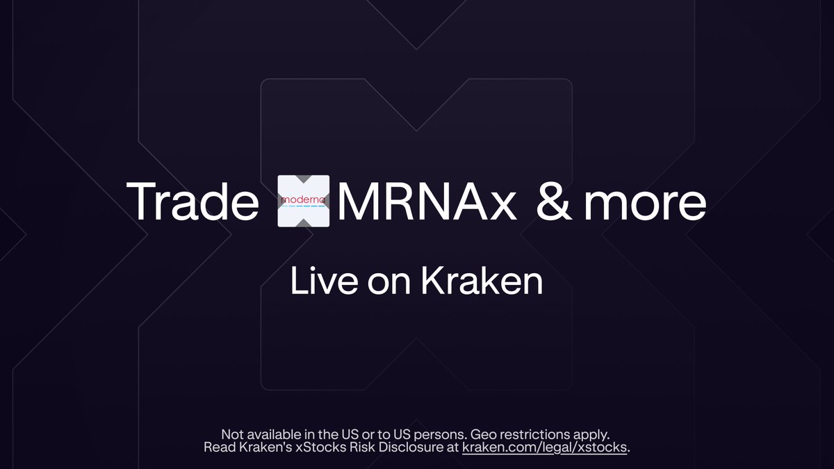 Moderna代币化股票MRNAx上线Kraken交易 配图