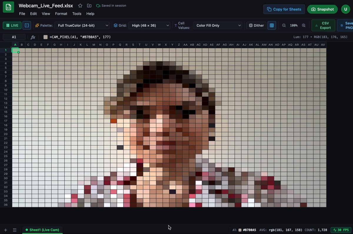 作者在 Google AI Studio 制作电子表格摄像头模拟器 配图