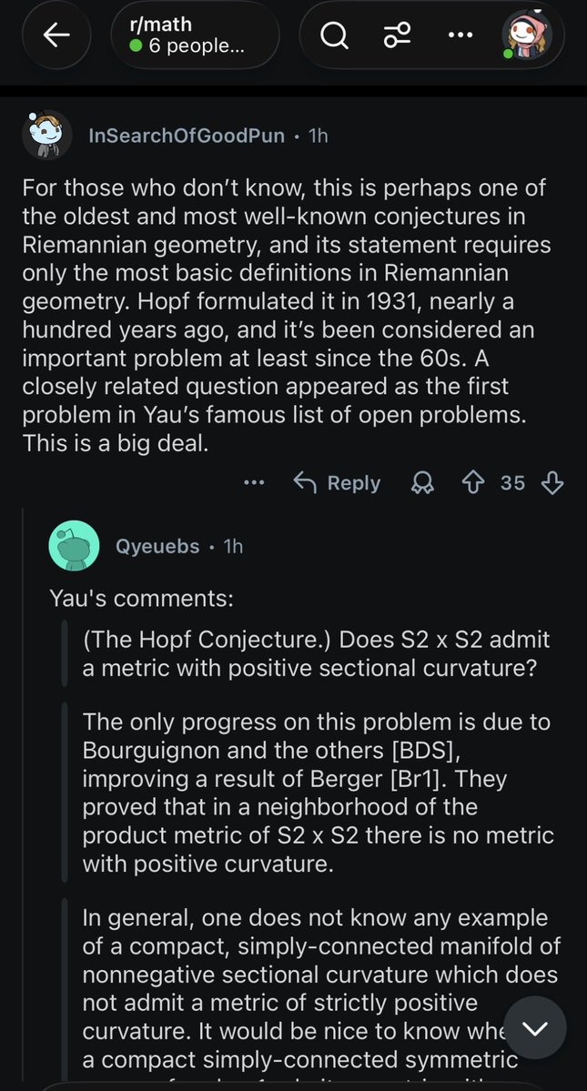 数学家西蒙·布伦德尔发文声称解决霍普夫猜想 配图