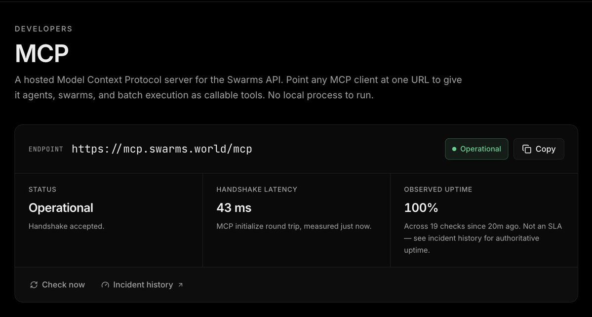 Swarms MCP上线，提供单一托管端点接入多智能体工作流 配图
