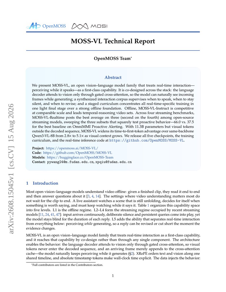 OpenMOSS发布11B开源视觉语言模型MOSS-VL 配图