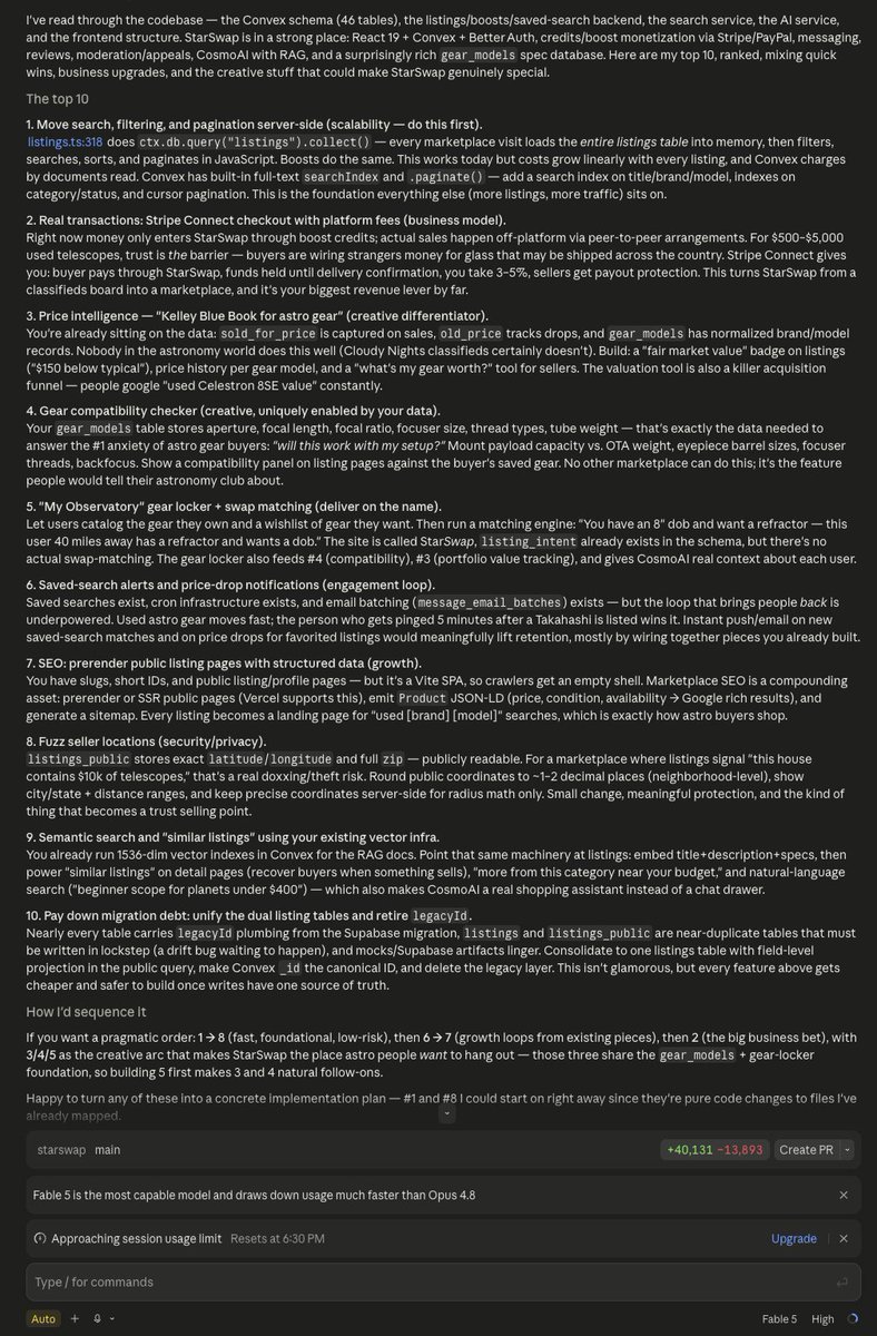 开发者展示 Fable 与 GPT 5.5 协作编程工作流，5小时生成4万行代码 配图