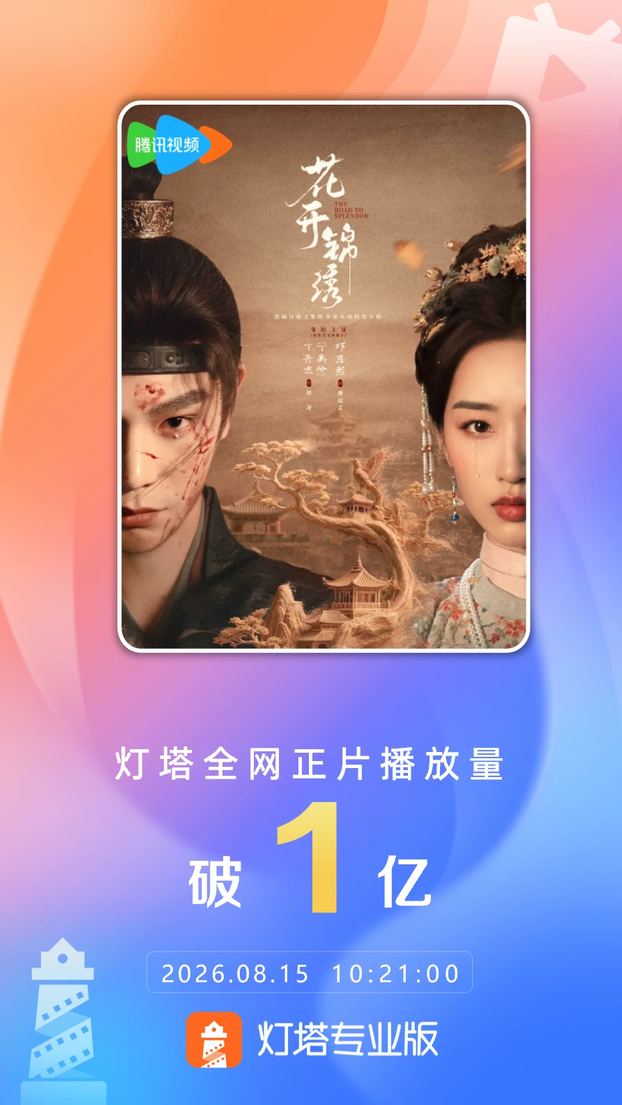 《花开锦绣》全网正片播放量突破1亿 配图