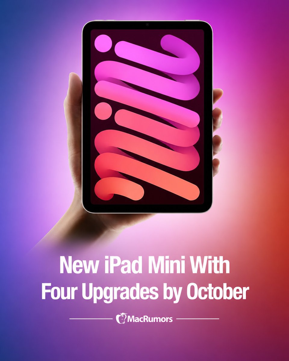 新款 iPad mini 预计最迟于 10 月底发布 配图