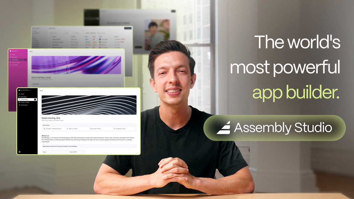 Marlon Misra 推出 AI 应用构建器 Assembly Studio 并获 YC 转发 配图