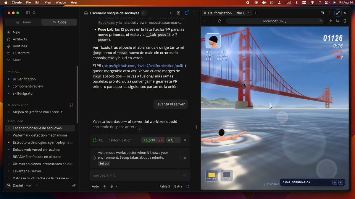 开发者使用 Claude Code 等工具制作《Californication》同人游戏并承诺开源 配图