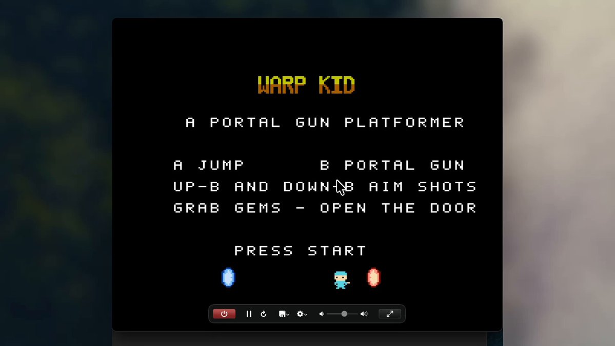 某工具在 NES 限制下生成传送门机制游戏 Warp Kid 配图