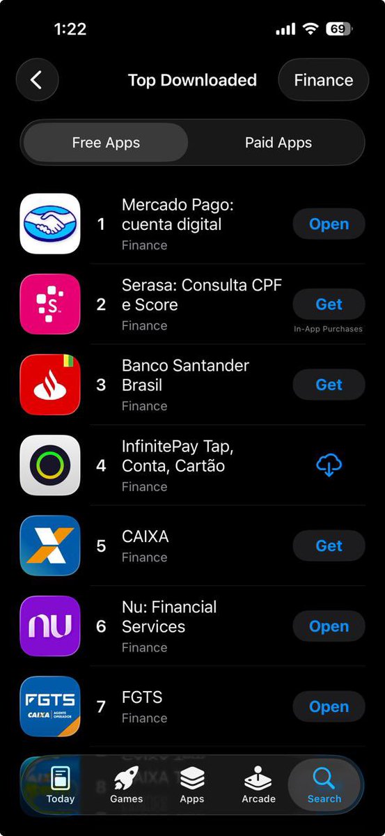 CloudWalk 旗下两款应用跻身巴西金融 App 前15名 配图