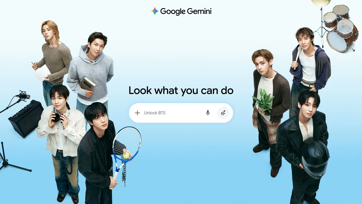 BTS与Google Gemini启动合作，限时开放四项成员专属功能 配图
