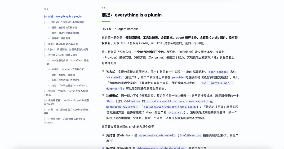 关于 deepseek harness 架构解析的技术文章已更新 配图